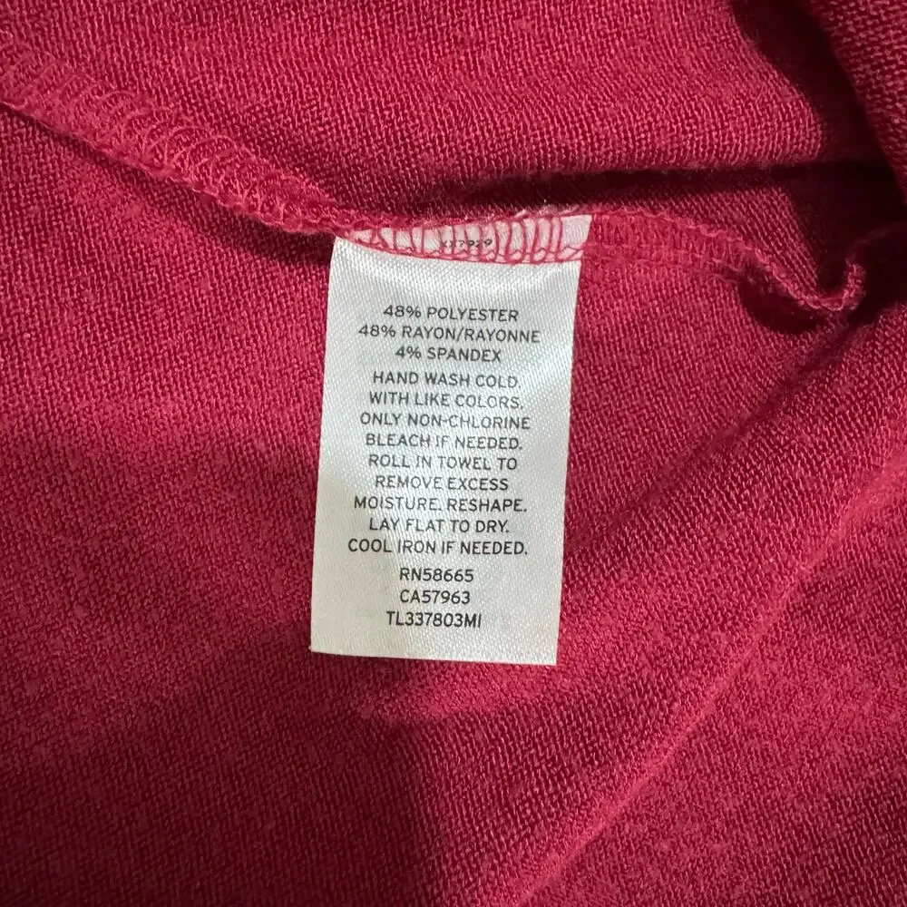 Leith Red Rumba Midi Skirt Size Medium